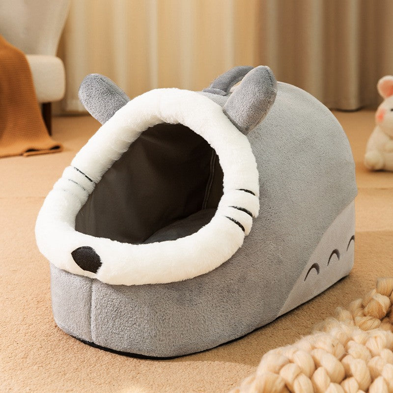 Half-Enclosed Pet House for Small Dogs and Cats