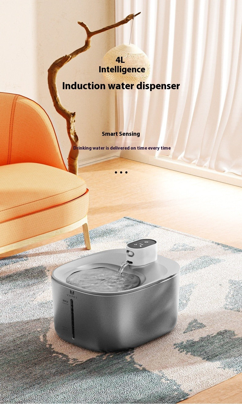 Smart Stainless Steel Wireless Pet Water Fountain