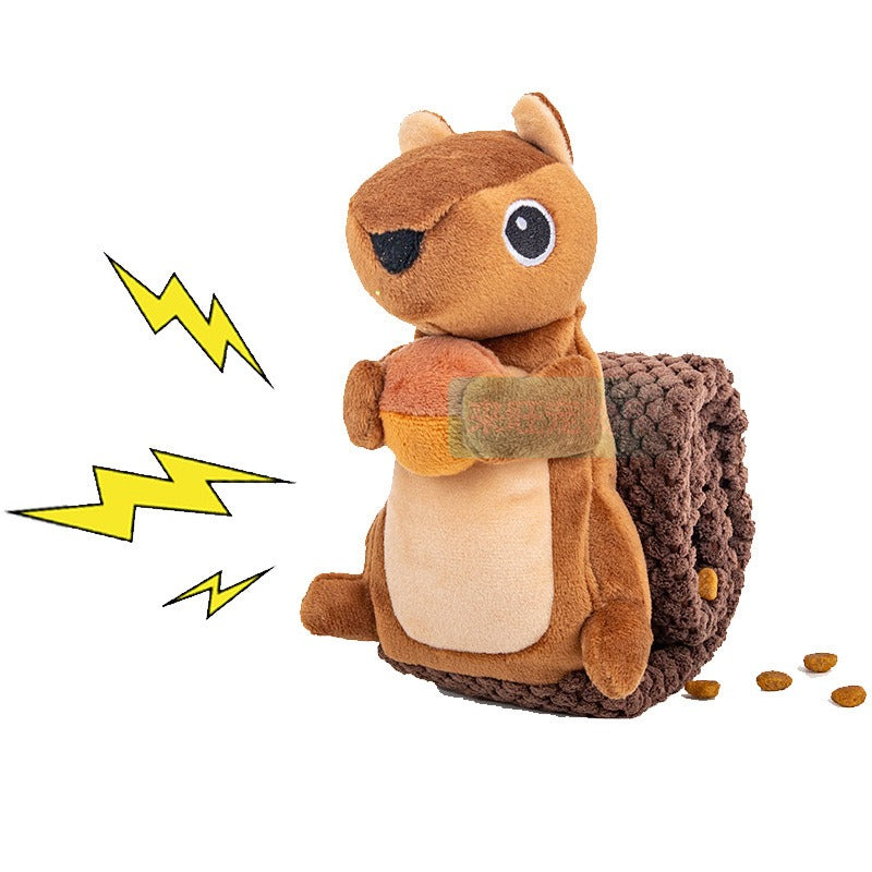 Interactive Plush Food-Dispensing Pet Toy