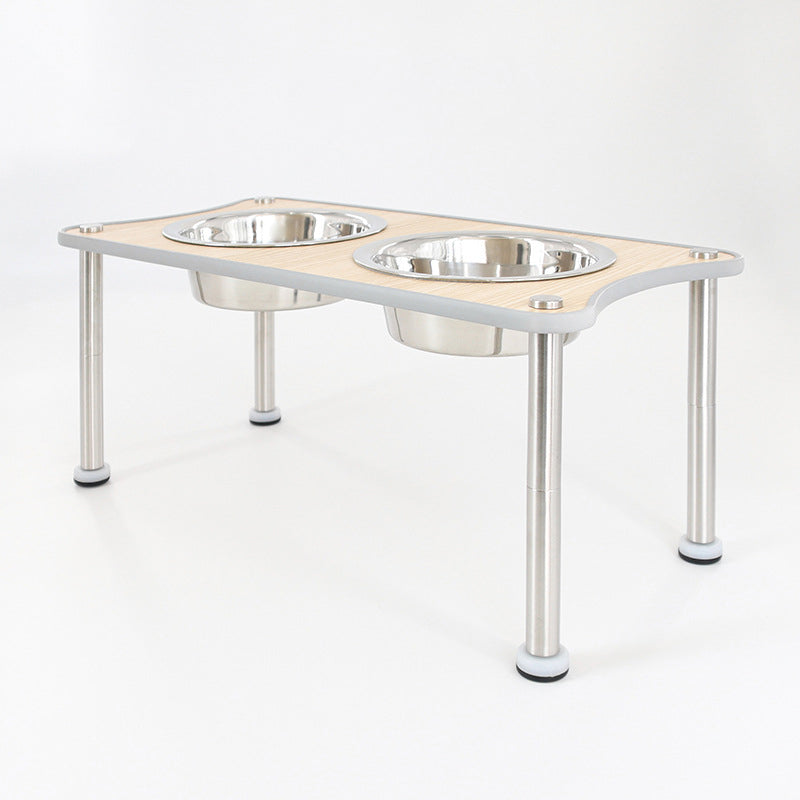 Adjustable Height Pet Food Bowl Stand
