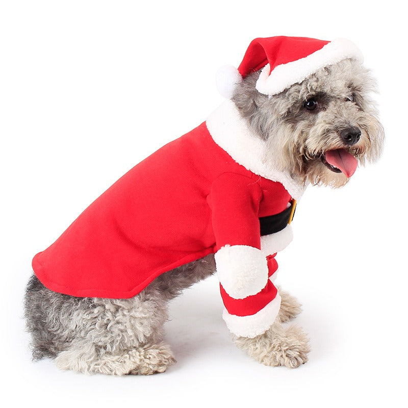 Pet Christmas Santa Claus Costume for Dogs and Cats