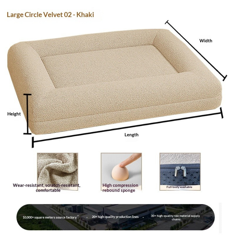All-season Plush Dog Sofa Bed - Removable & Washable