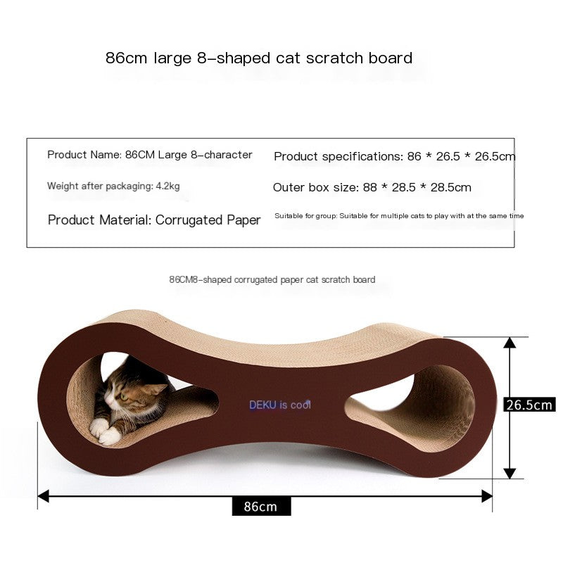 Deku Corrugated Paper Cat Scratching Pad with Catnip