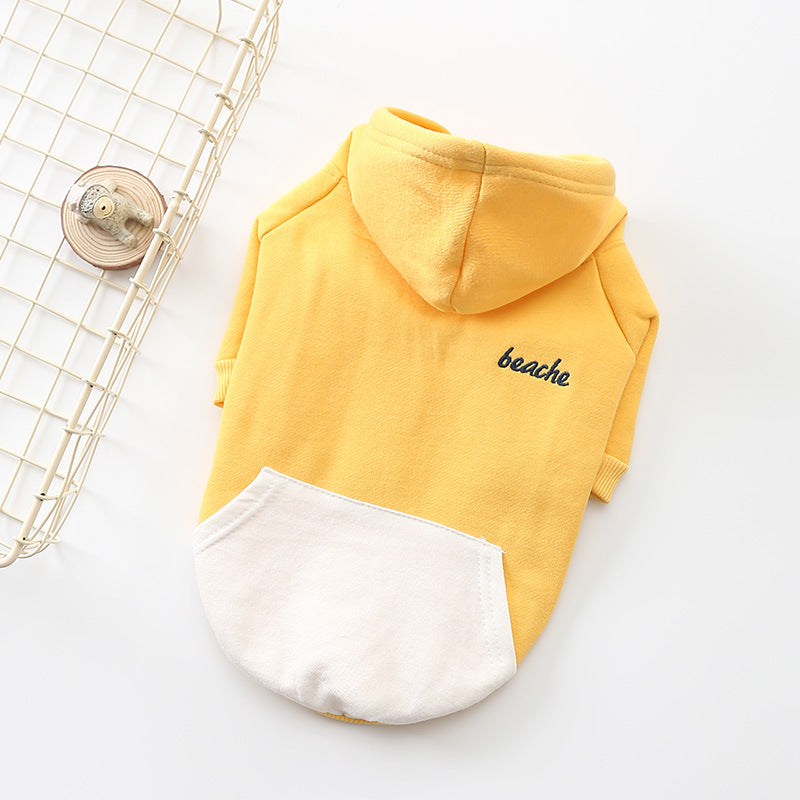 Autumn Fashion Dog Sweatshirt with Simple Letters