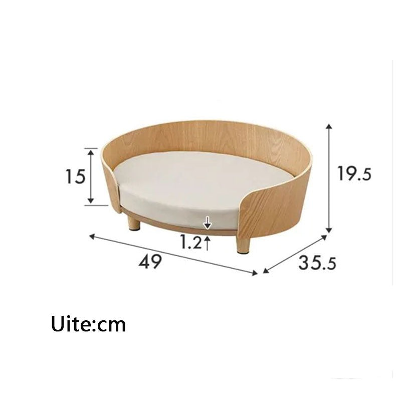 Wooden Cat Nest Dog Bed Pet Sofa