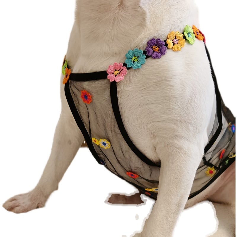 Cute Flower Pet Clothes - Hollow and Breathable Design