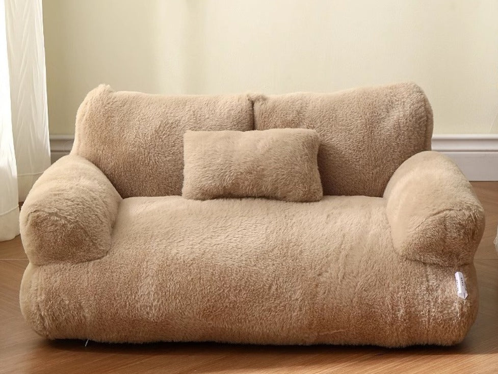 Luxury Cat Bed Sofa - Winter Warm Plush Pet Nest