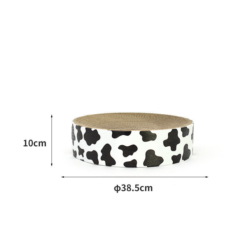 Large Round Cat Scratch Board and Toy with Corrugated Paper
