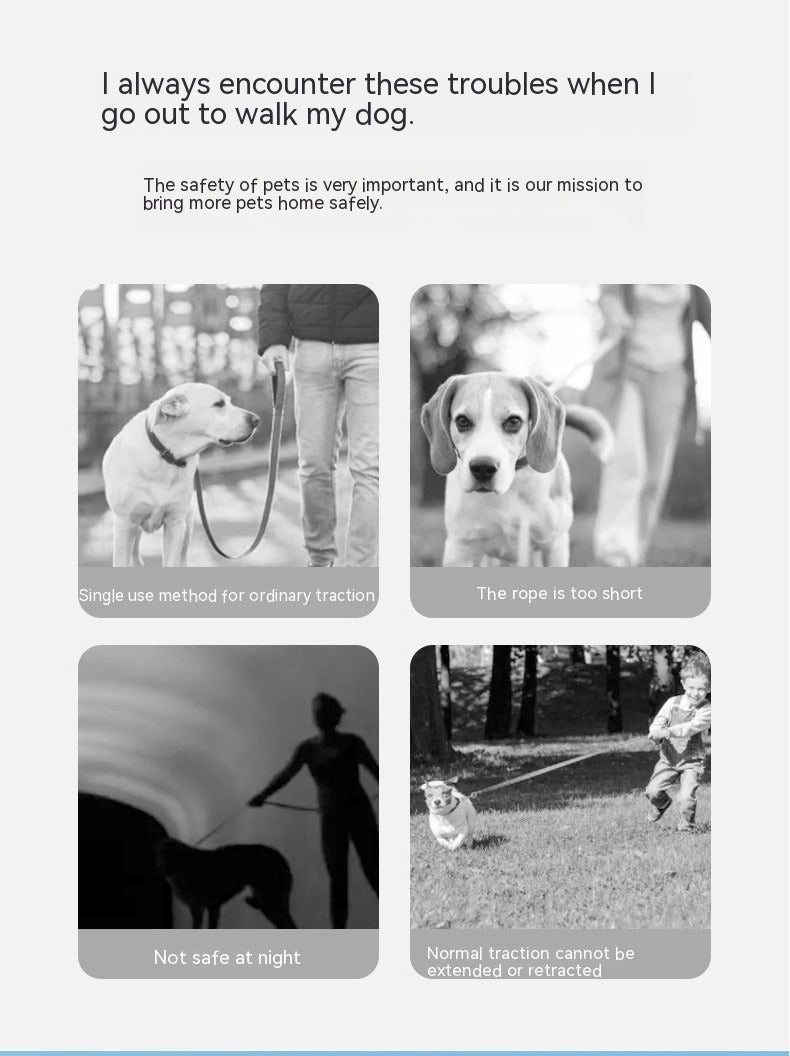 LED Retractable Dog Leash