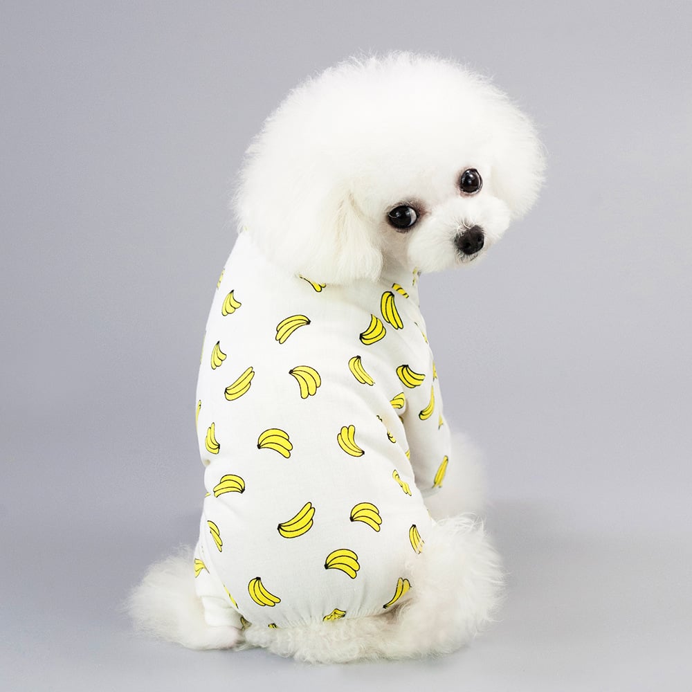 Dog Pajamas with Cartoon Fruit Pattern for Pets