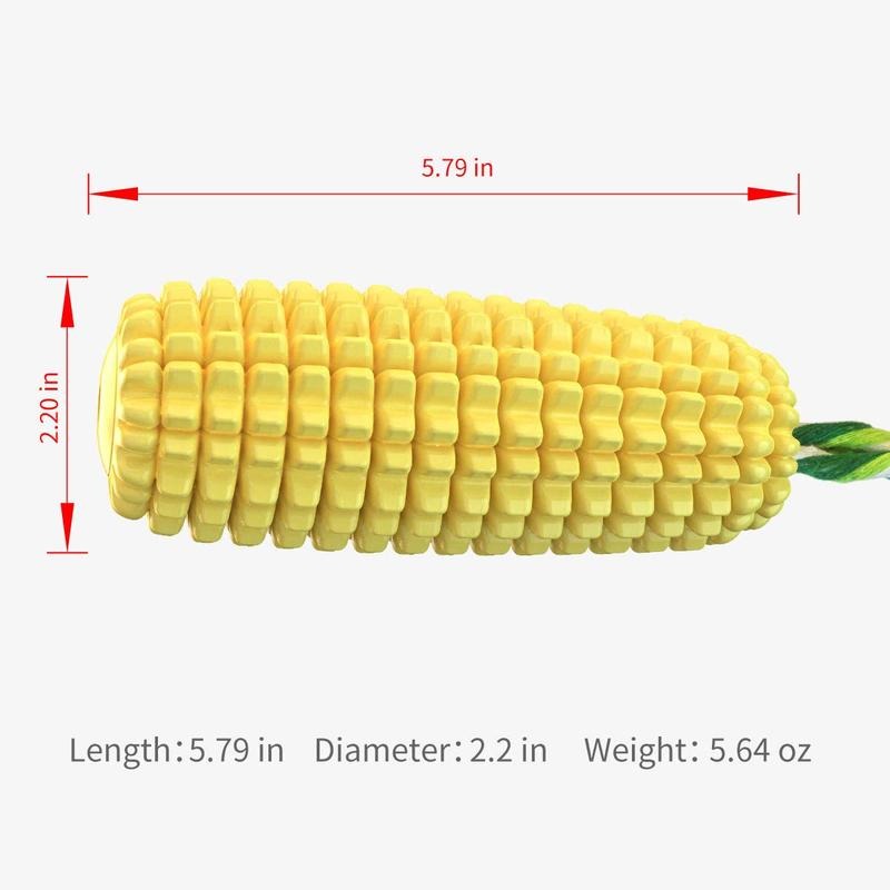 Dog Corn Stick Chew Toy Squeaky Yellow