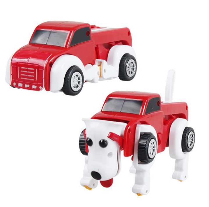Transforming Wind-Up Dog Toy with Storage Function