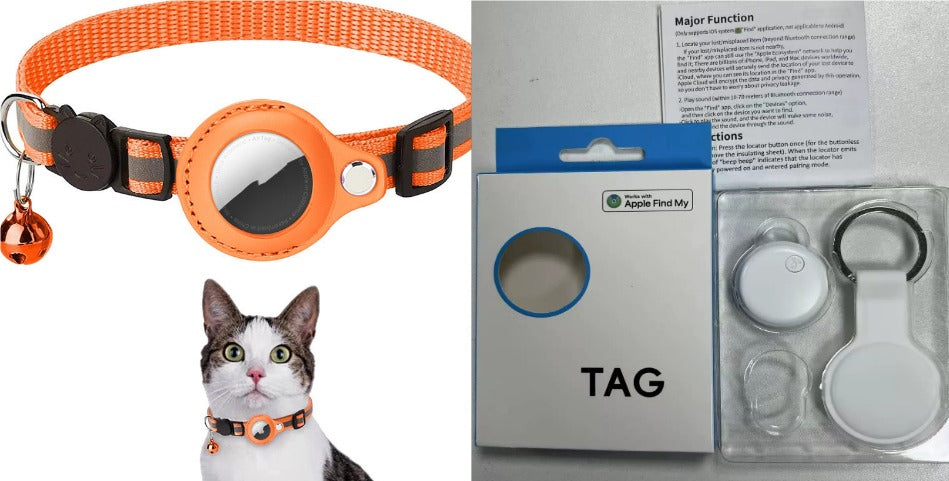 Reflective Waterproof Airtag Pet Collar