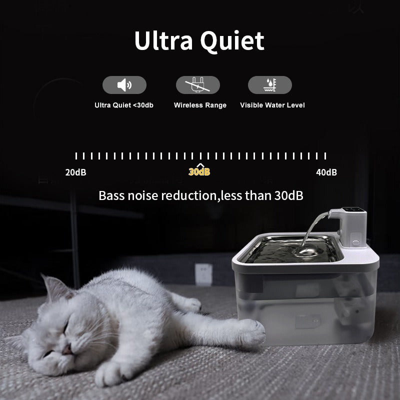 Self-circulating Rechargeable Wireless Pet Water Dispenser