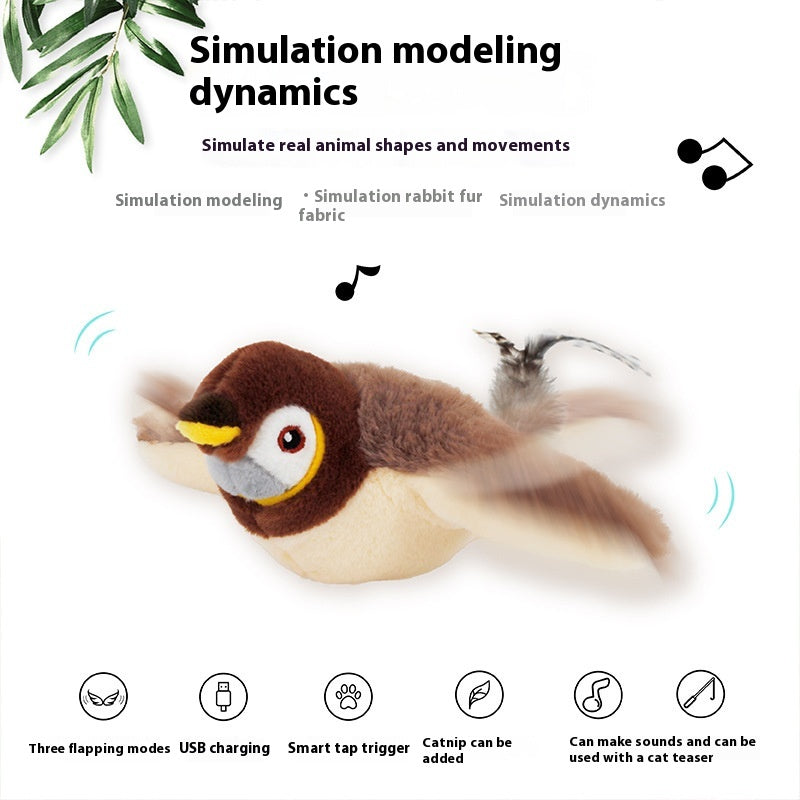 Interactive Flapping Bird Cat Toy (USB Rechargeable)
