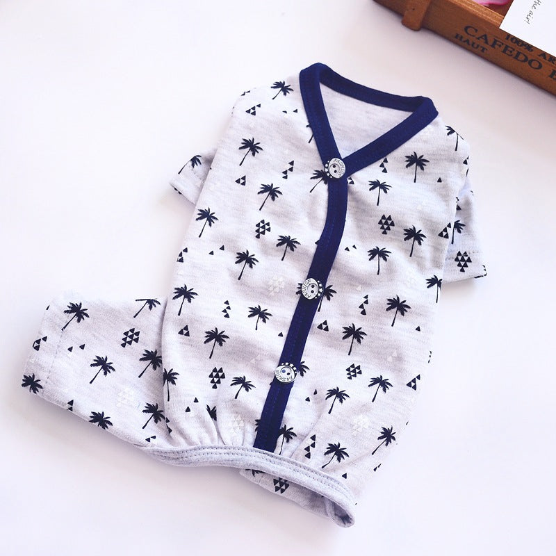 Dog Pajamas, One-Piece Four-Legged Pet Clothing