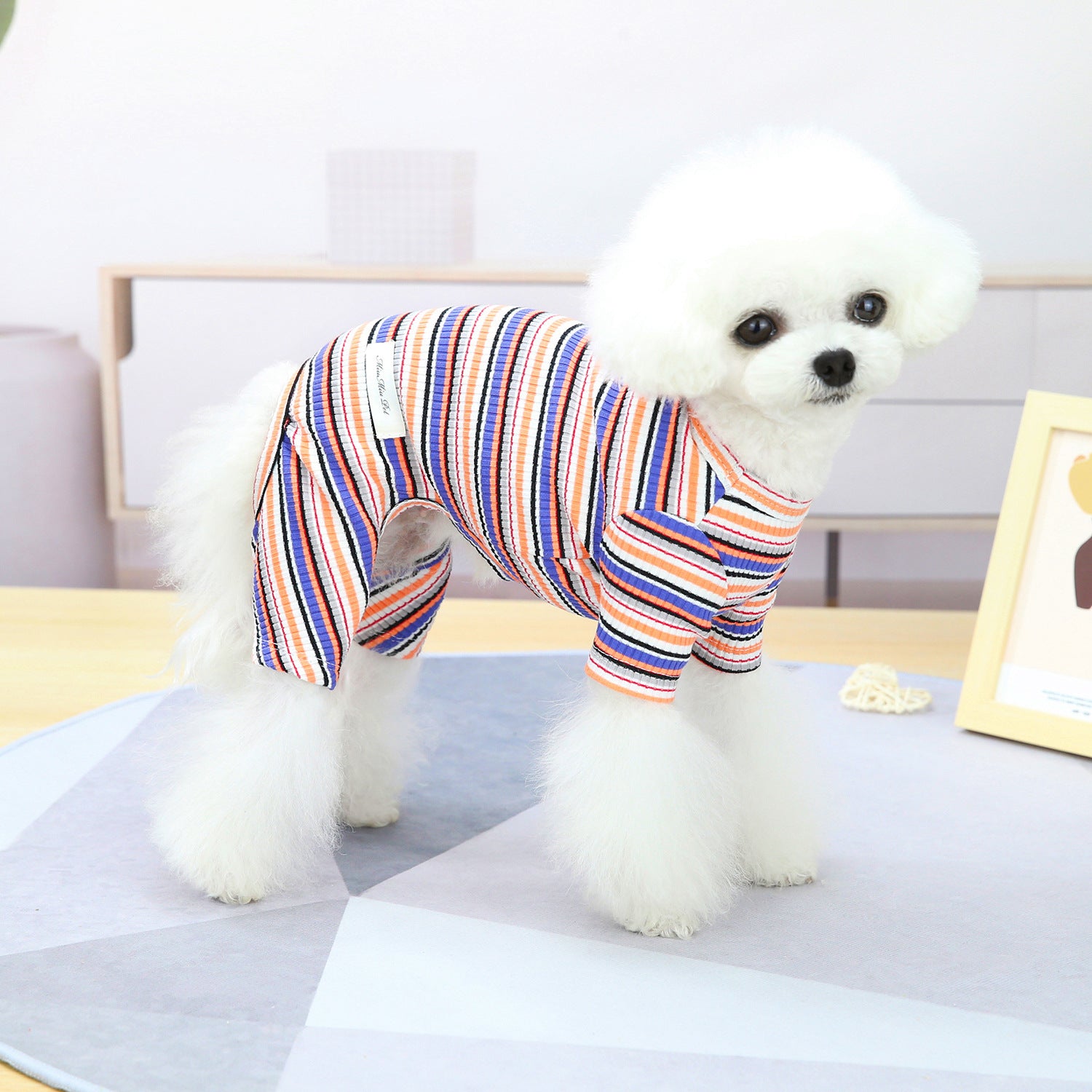 Pet Fashion Simple Striped Loungewear Outfit