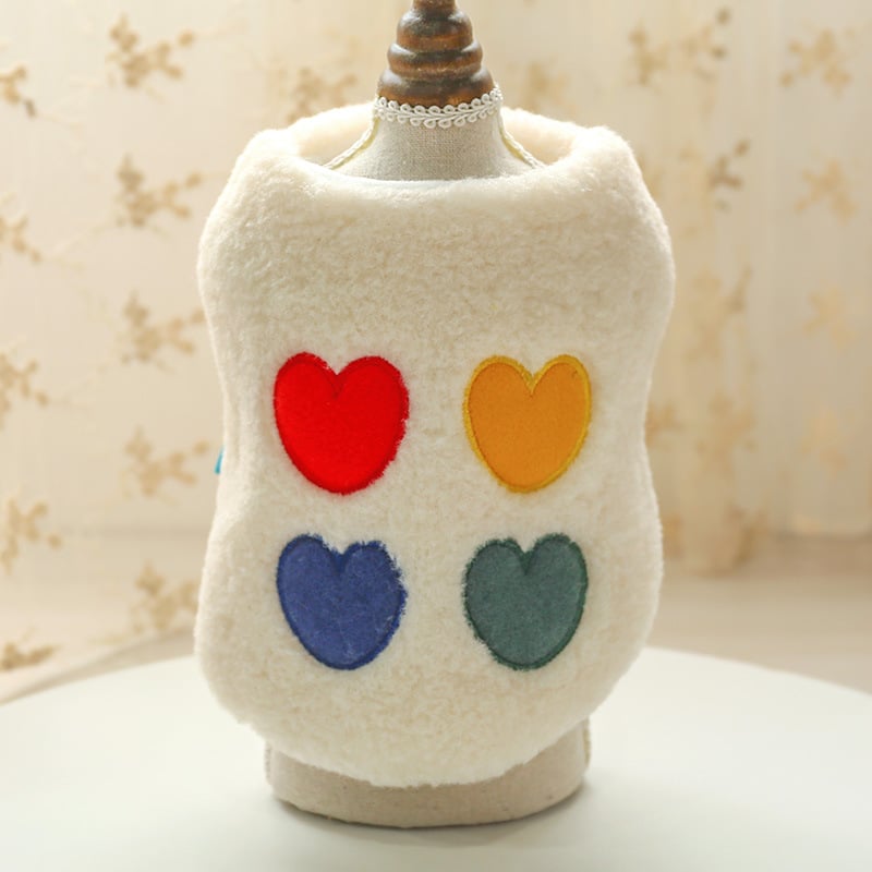 Warm Four-Color Rainbow Love Vest
