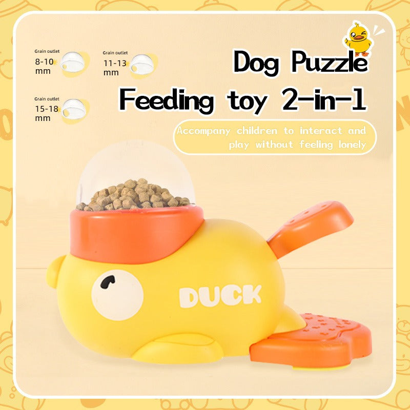 Dog Puzzle Feeder Cartoon Duck