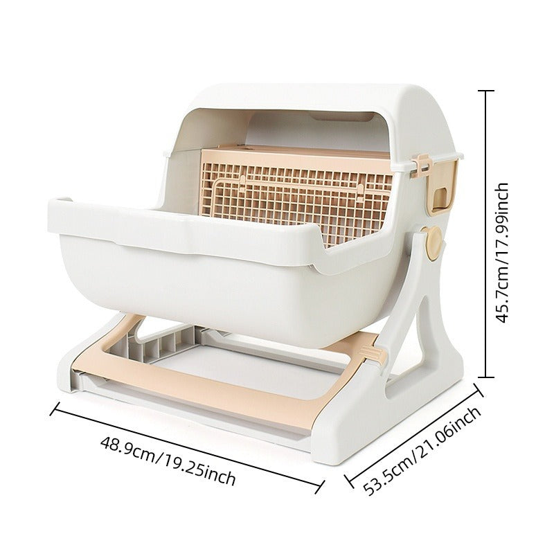 Open Tilting Cat Toilet Extra Large Litter Box