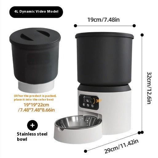 4L Smart Pet Feeder with Remote Monitoring