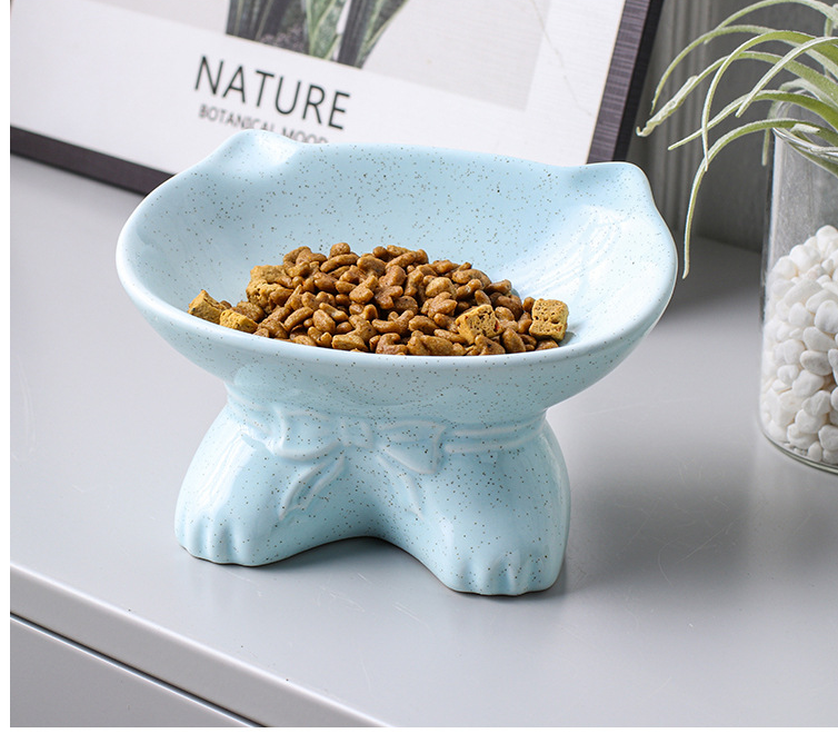Ceramic Pet Bowl for Dogs and Cats with Anti-Spill Design