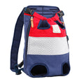 Striped Mesh Dog Backpack for Travel and Hiking