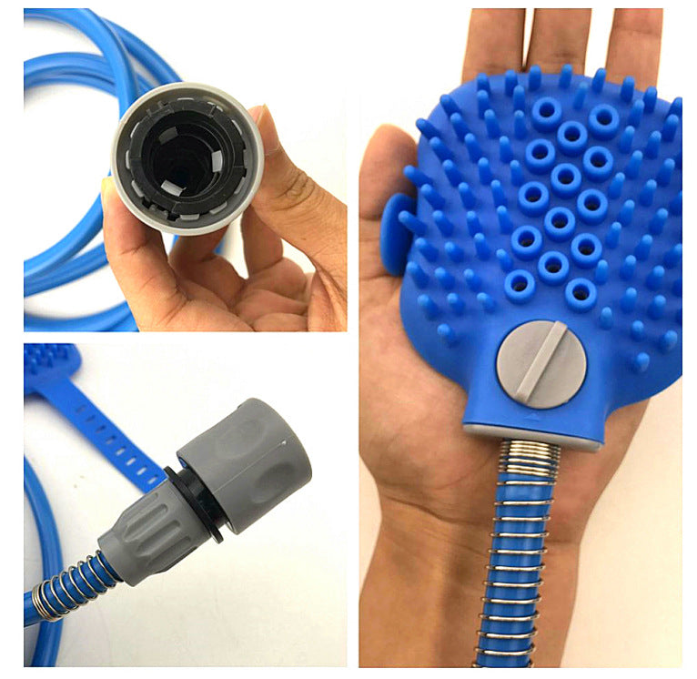 Pet Bathing Tool with Convenient Spray Hose and Handle
