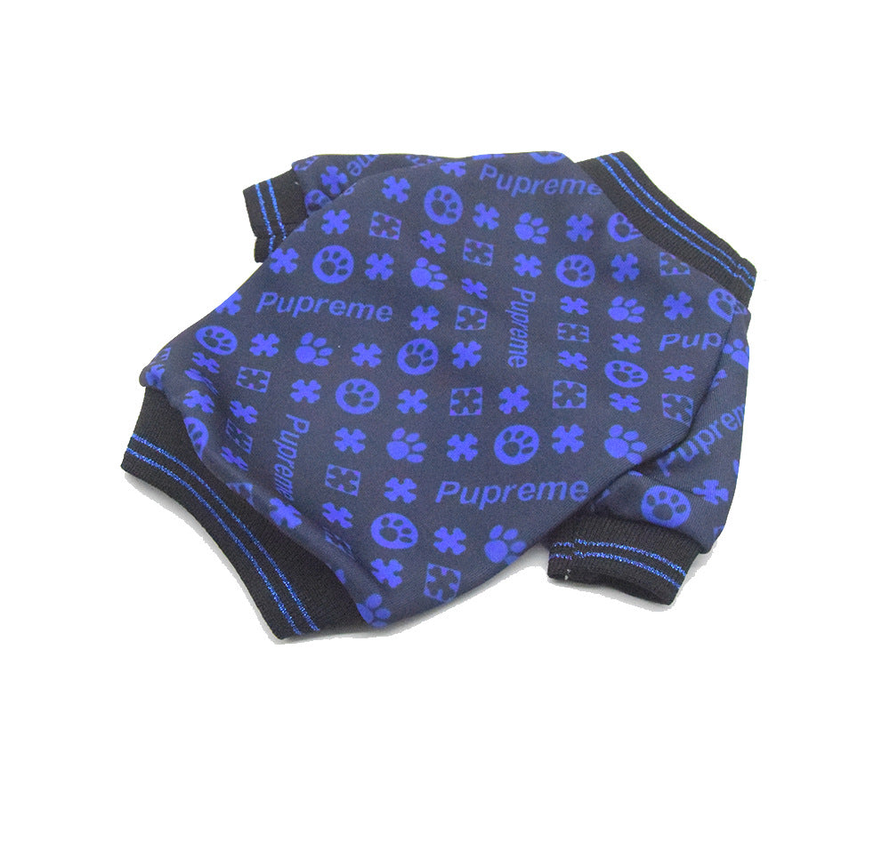 Trendy Celebrity Dog Clothes with Full Print Paws