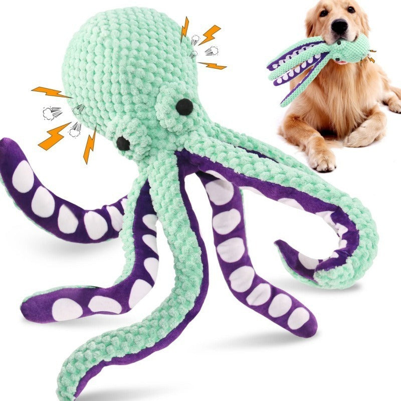 Plush Squeaky Octopus Pet Toy