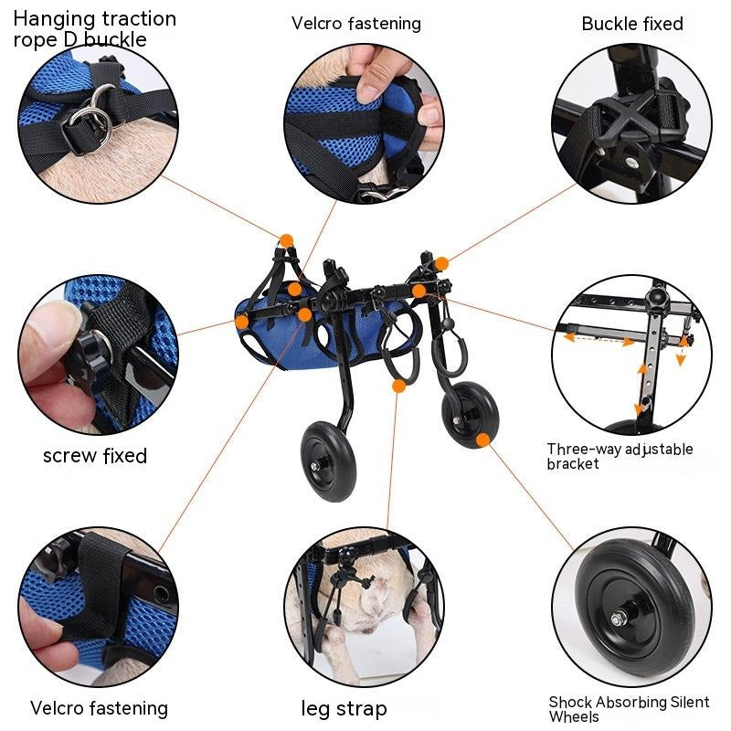 Adjustable Dog Wheelchair Mobility Scooter