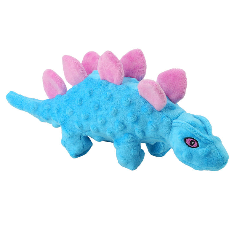 2-in-1 Plush Dinosaur Pet Toy for Dogs