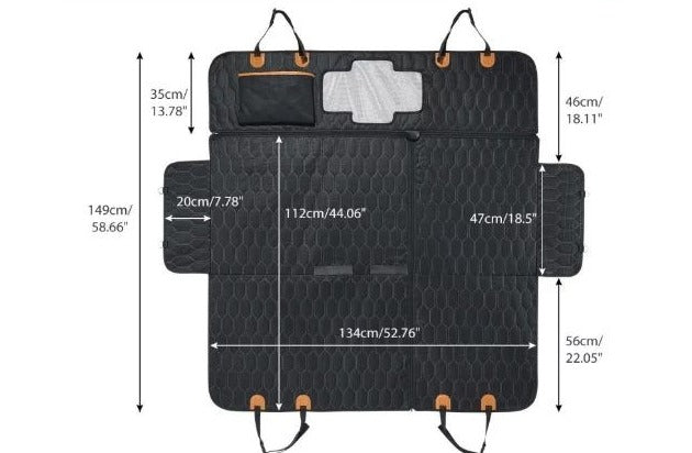3-in-1 Machine Washable Cat & Dog Travel Car Mat