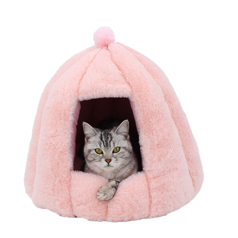 Enclosed Warm Cat Litter for Deep Sleep Comfort