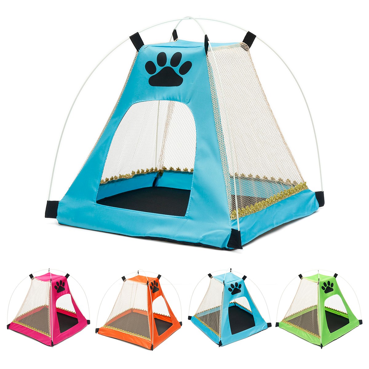 Breathable Cartoon Pet Mosquito Net Tent for Outdoors