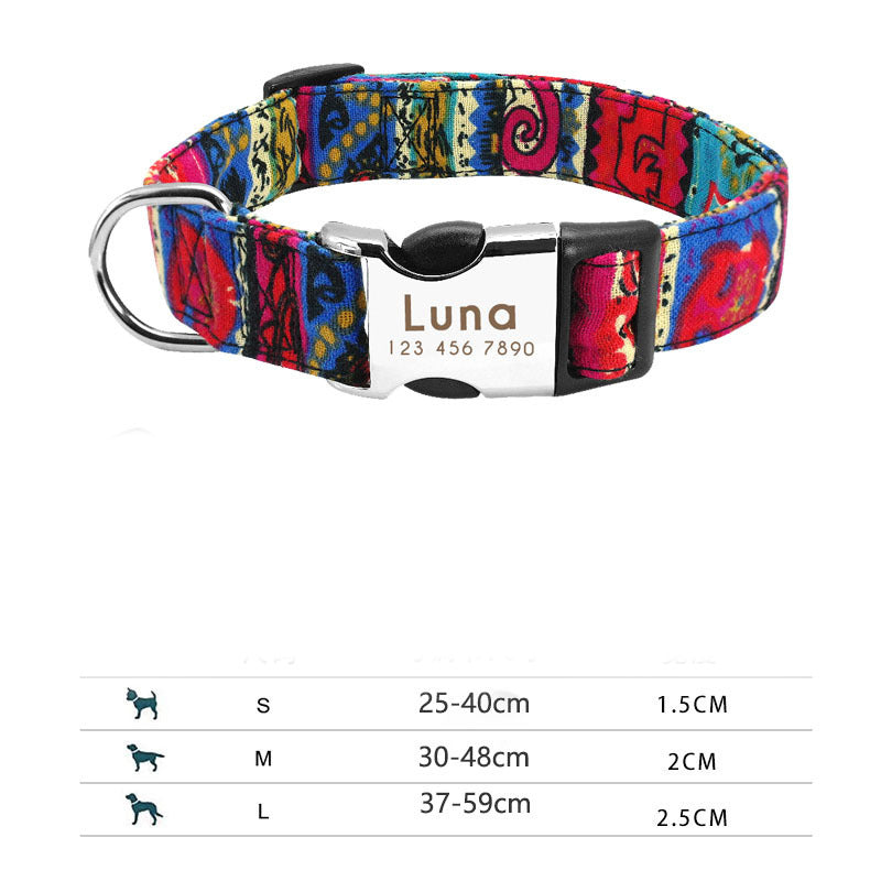 Custom Engraved Dog Collar for Small to Large Breeds