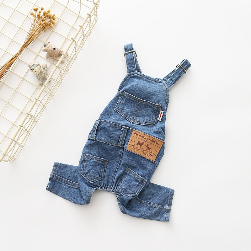 Stretch Denim Pet Suspenders