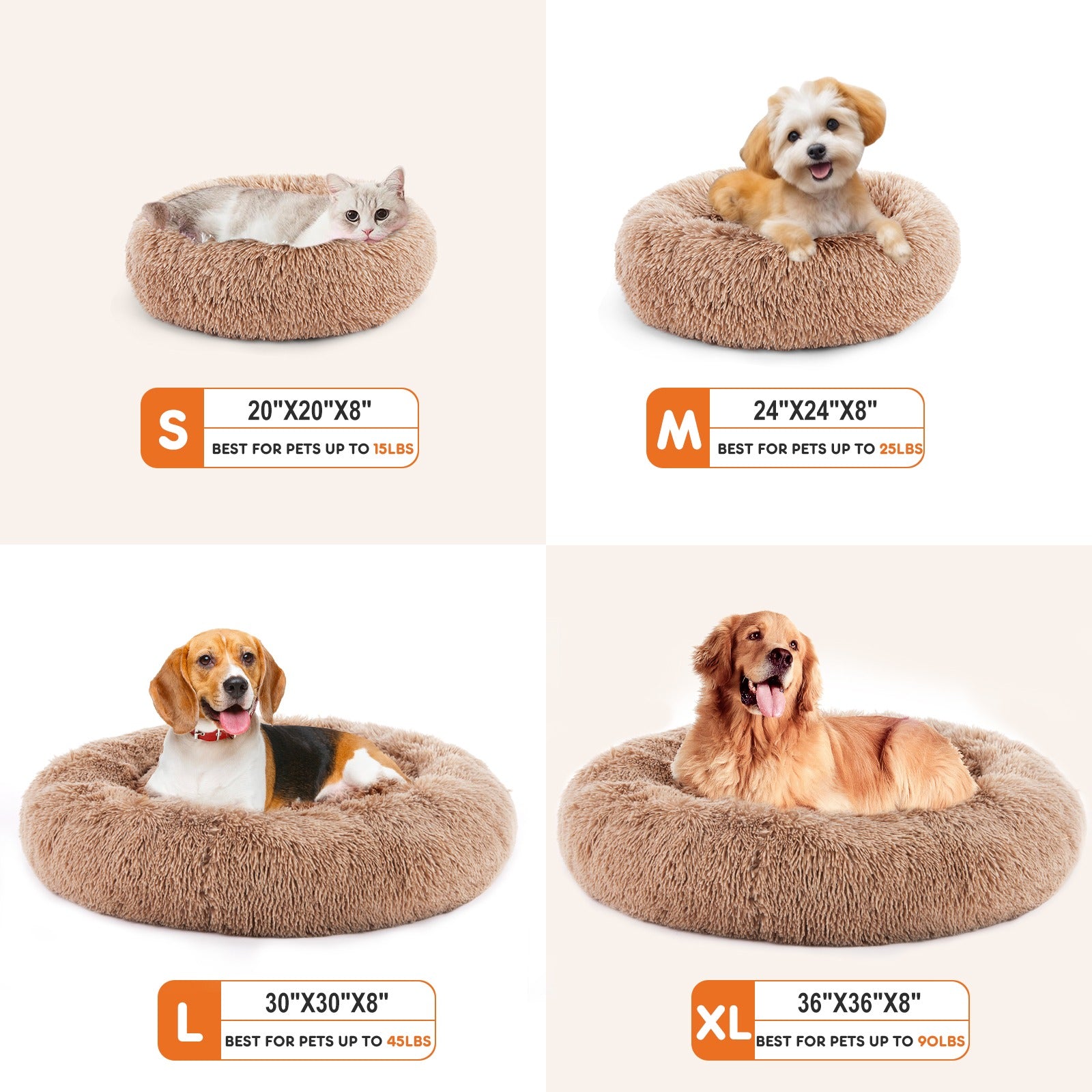 Plush Faux Fur Cat Bed