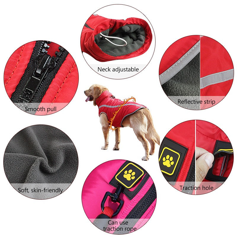 Windproof Thickened Pet Dog Jacket