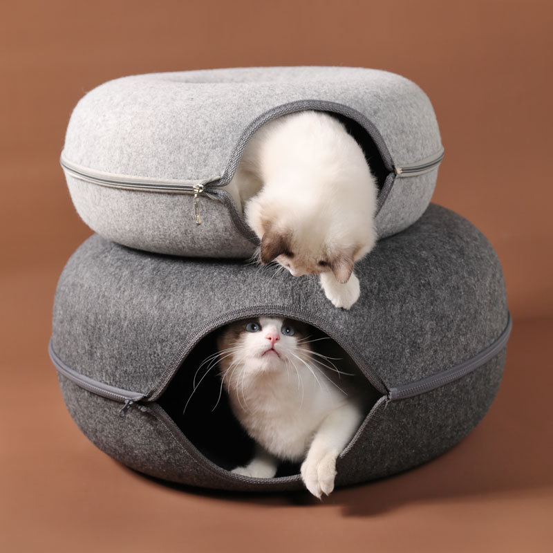 Wool Felt Cat Tunnel Nest