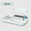 Cat Bowl Set with Neck Protection and Anti-Spill Design