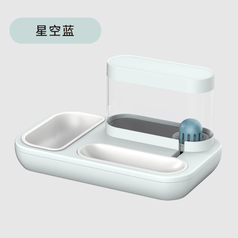 Cat Bowl Set with Neck Protection and Anti-Spill Design