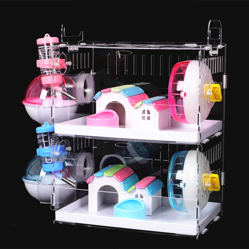 Large Double-Layer Hamster Villa with Accessories