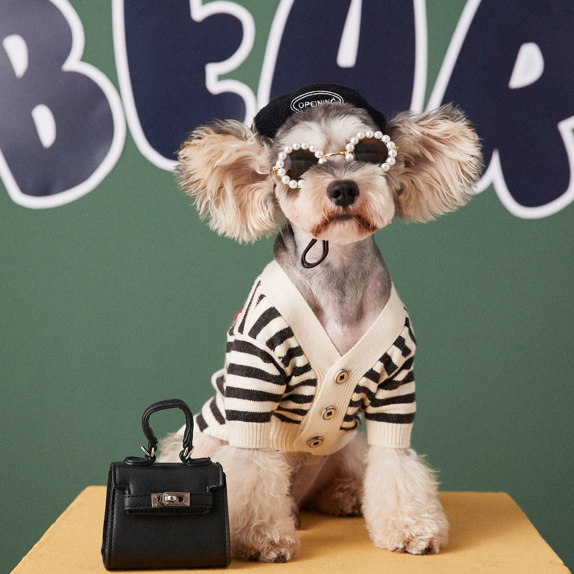 Striped Sweater Cardigan for Small Dogs