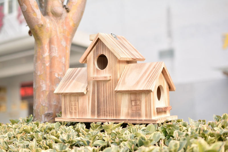 Small Wooden Hanging Bird Nest