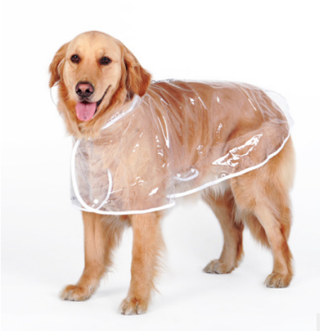 Dog Raincoat for Large and Medium Breeds (Golden, Husky)