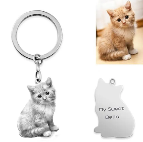 Custom Pet Photo Necklace & Keychain