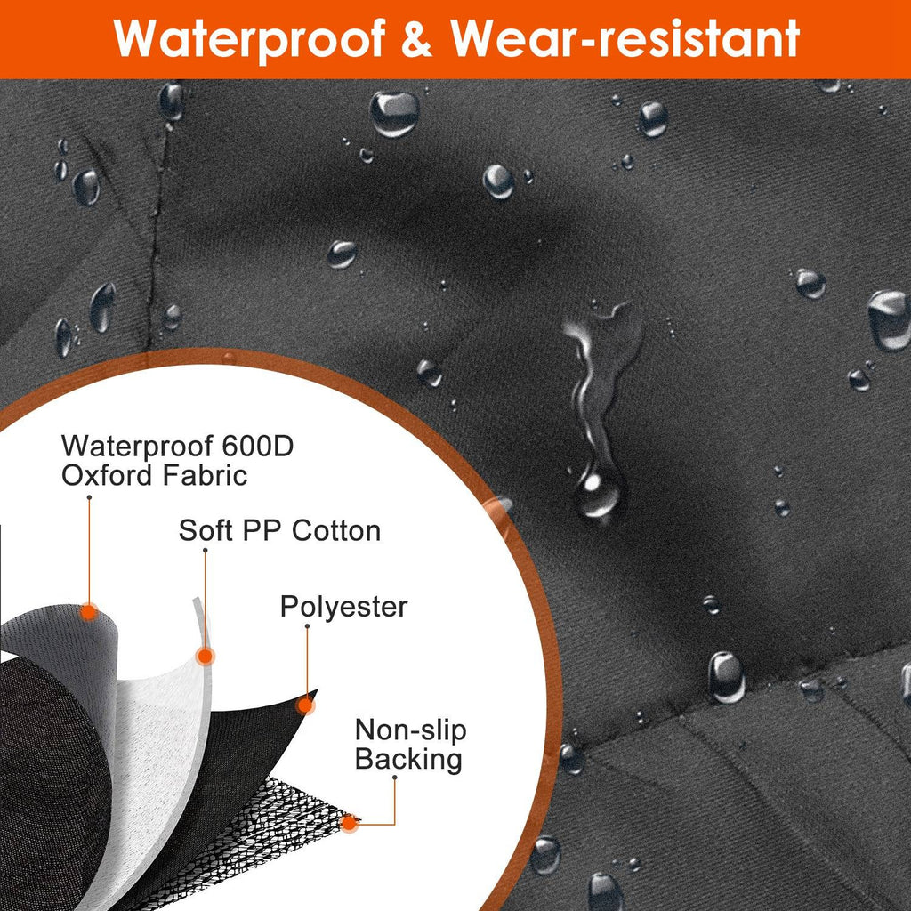 Waterproof Dog Back Seat Cover with Seat Belt