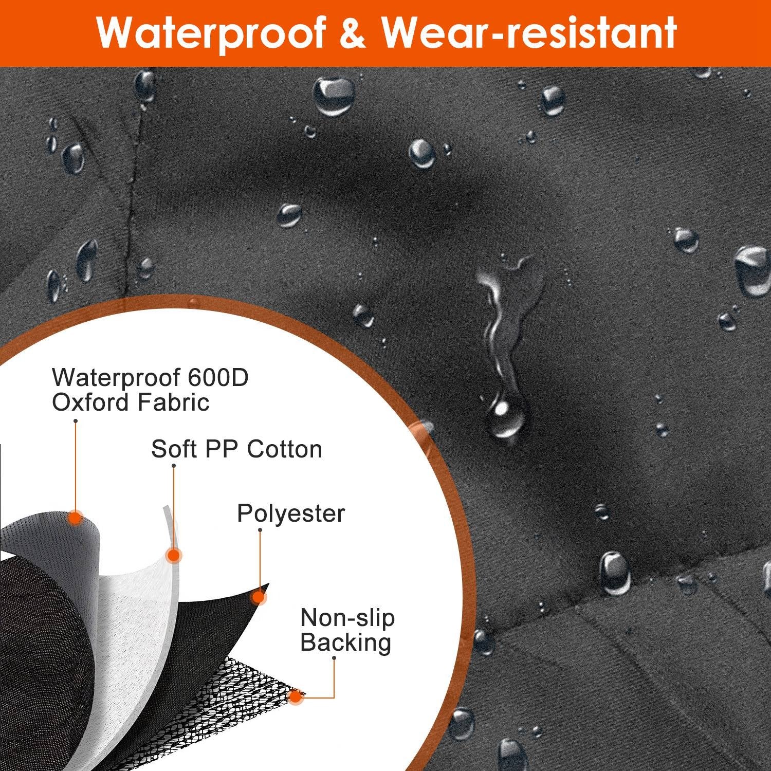 Waterproof Dog Back Seat Cover with Seat Belt