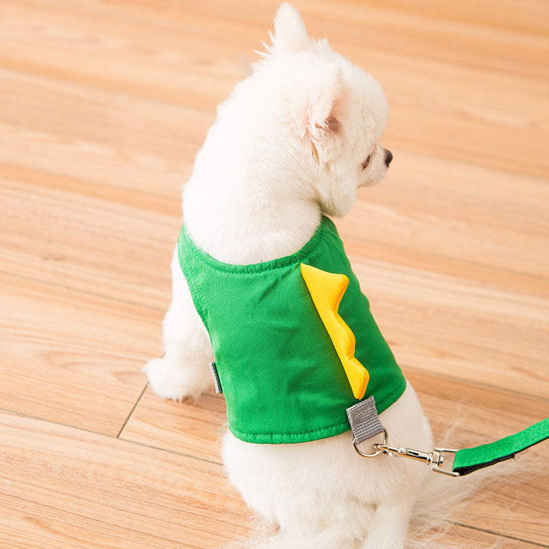 Cute Cartoon Dog Vest Harness and Leash for Pets